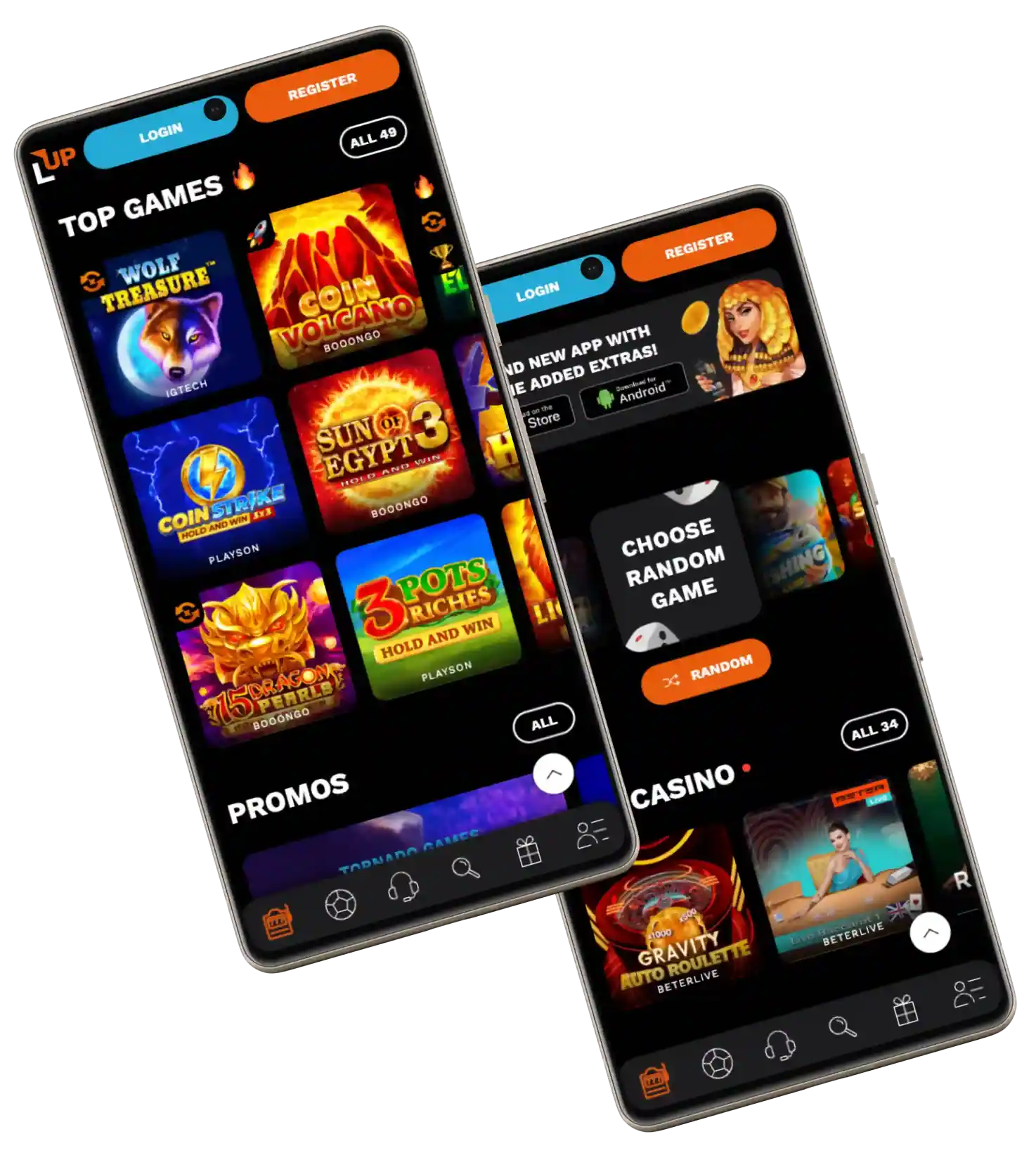 level up casino mobile