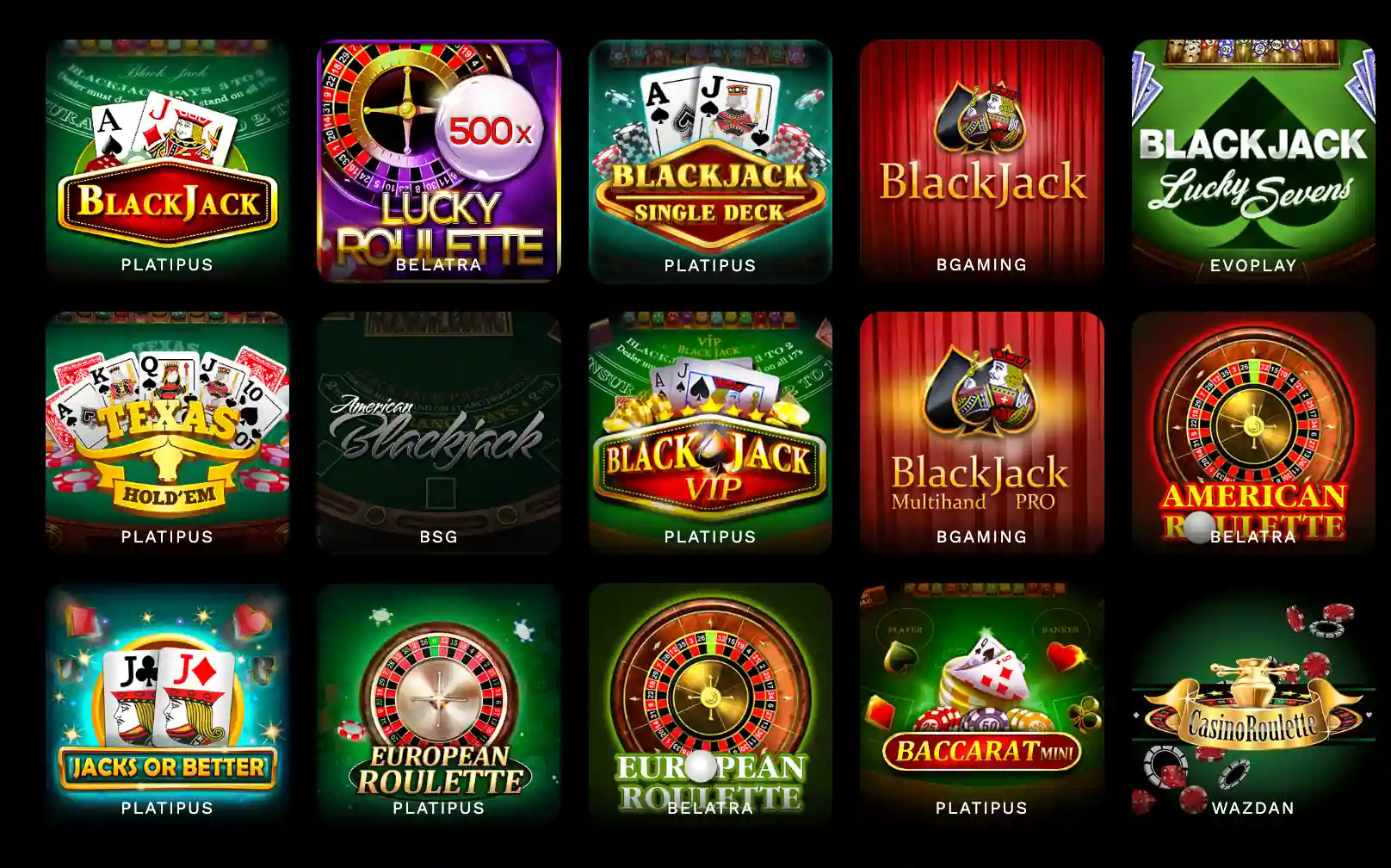 Table Games at LevelUp Casino